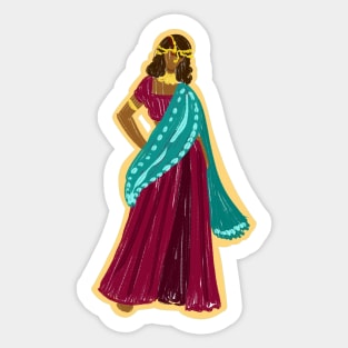 Indian Fashion Study Sticker